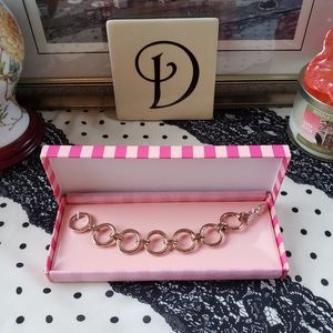 Victoria's Secret Chain Link Bracelet Angel Wings Toggle Clasp OS Gift Box NWT